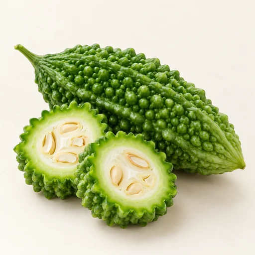 Bitter melon and cut slices