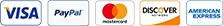 Visa, PayPal, Mastercard, Discover, American Express