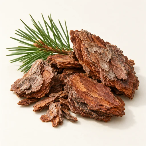 Pine bark and needles